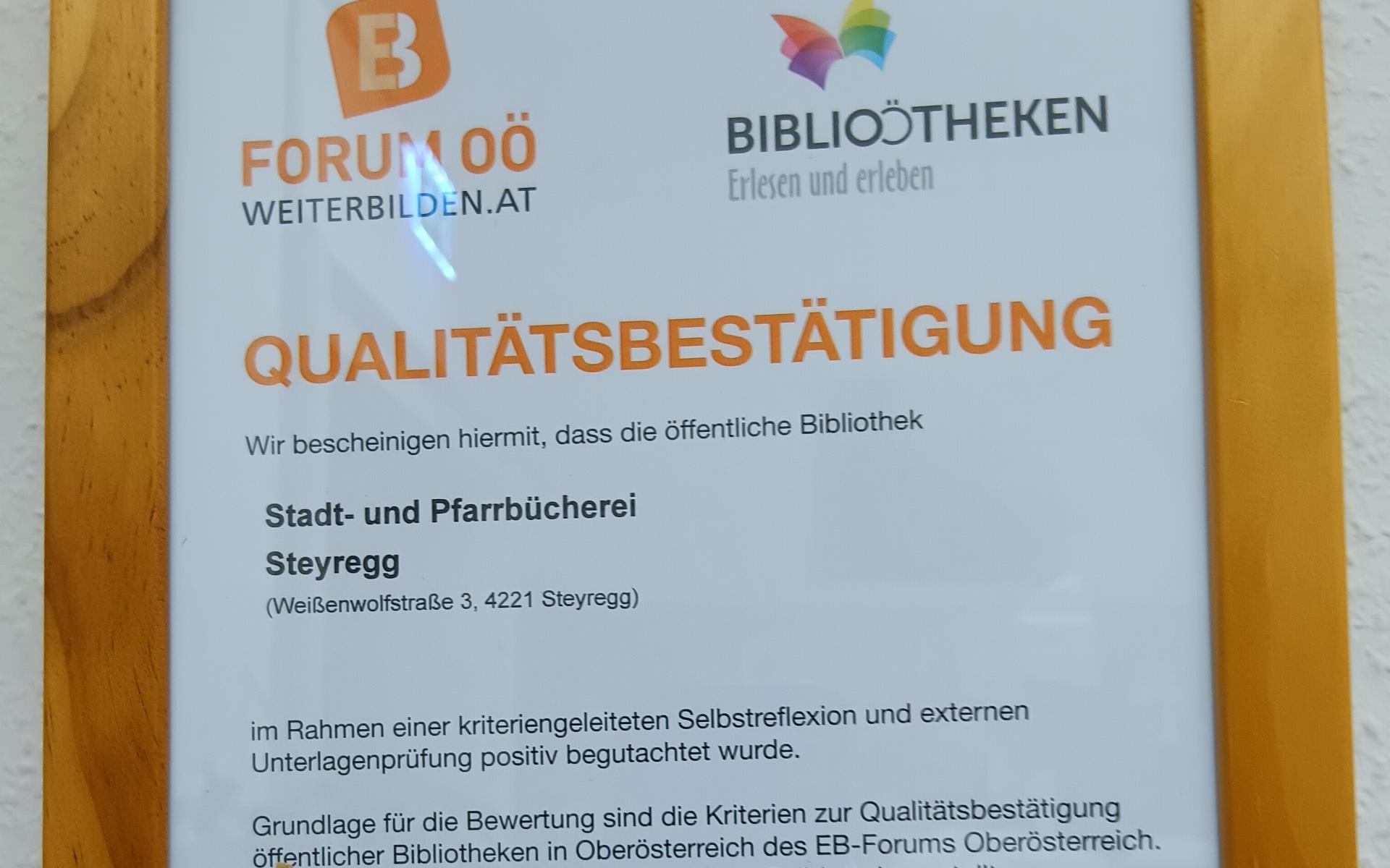Qualitätsbestätigung